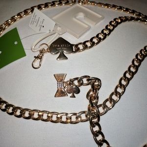 New with tags Kate Spade Gold Chain Belt L/XL