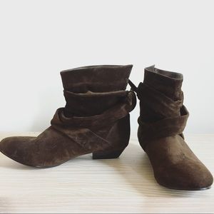 Faux Suede Ankle Booties