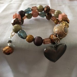 Beaded charm bracelet