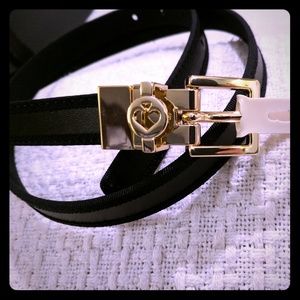 Kate Spade Black reversible belt Gold Buckle NWT