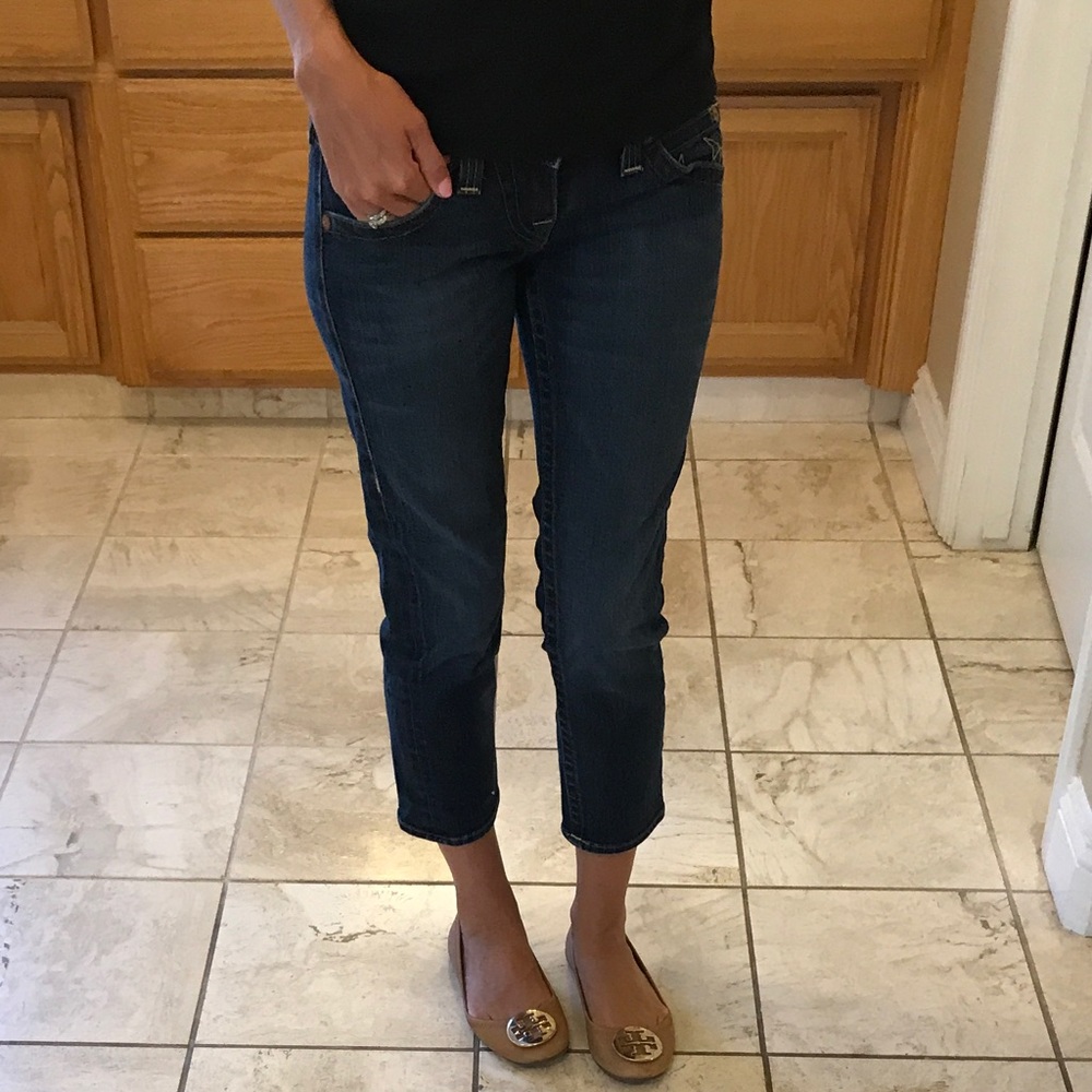 True Religion "Kate" cropped jeans
