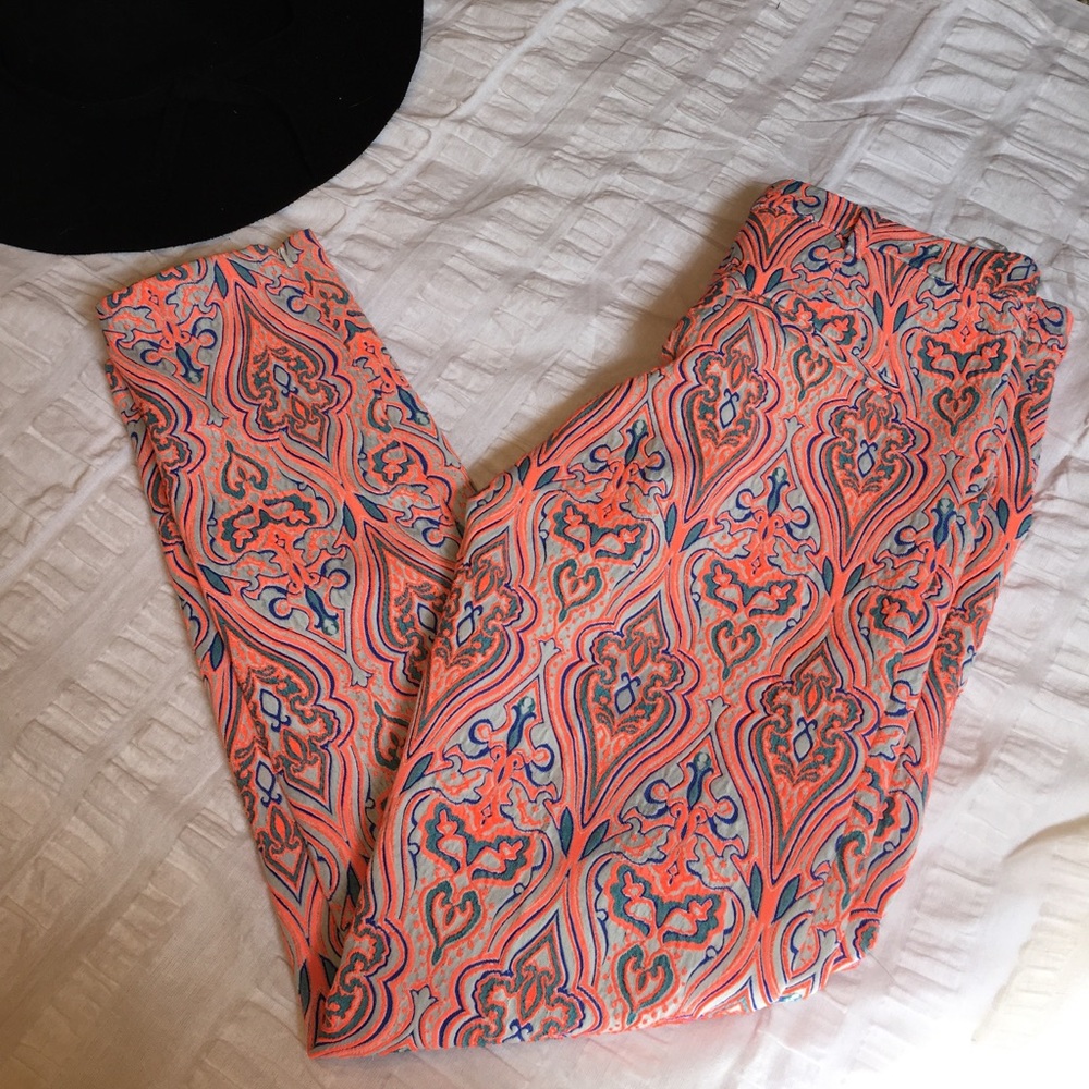 ⚡️Sale⚡️Top shop Neon Brocade Ankle Pants