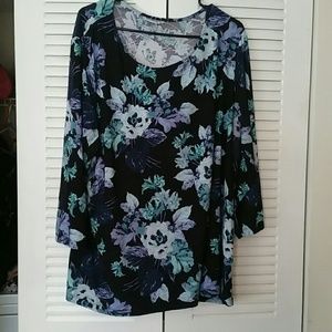 Floral, textured top