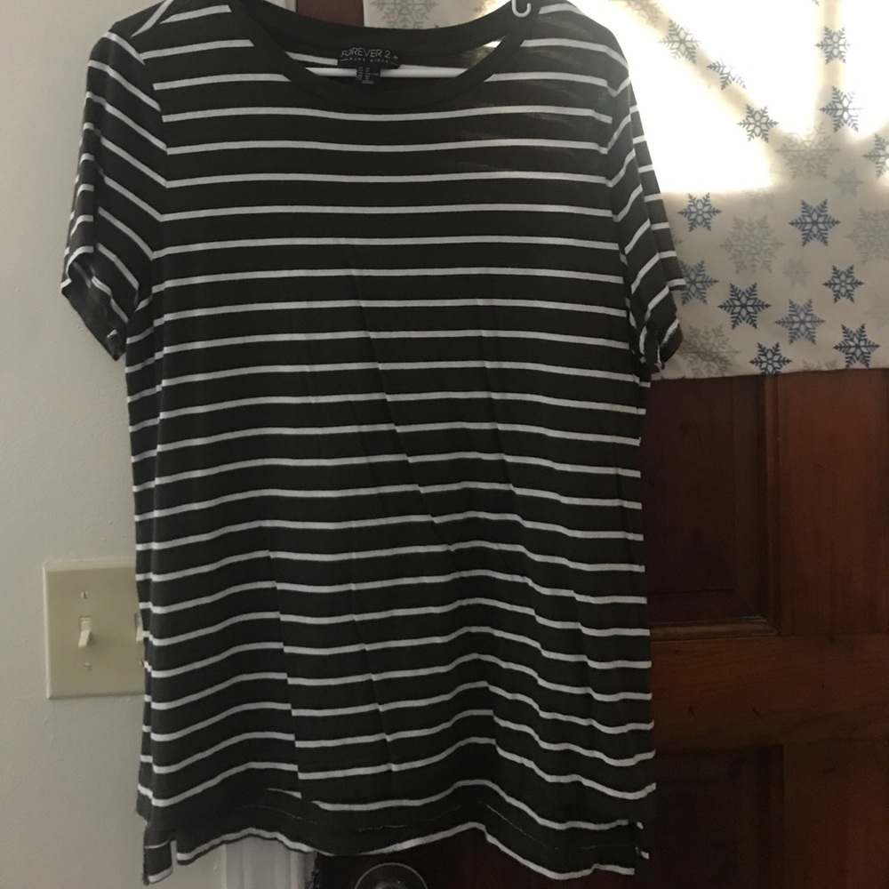 Plus size stripe shirt
