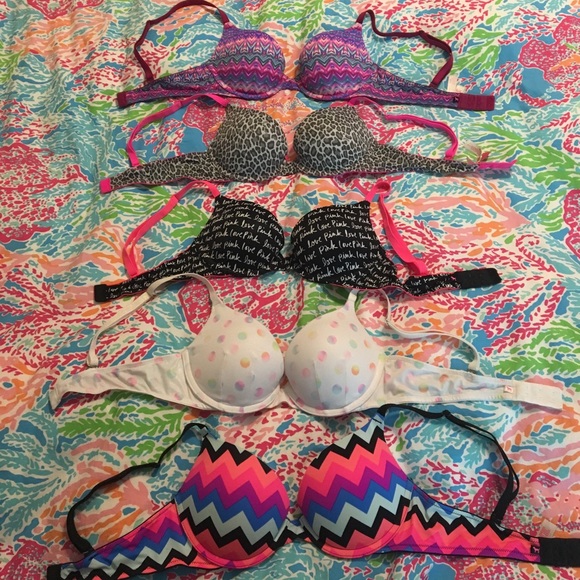 VS PINK PUSH UP BRAS. All size 34B. - Picture 1 of 1