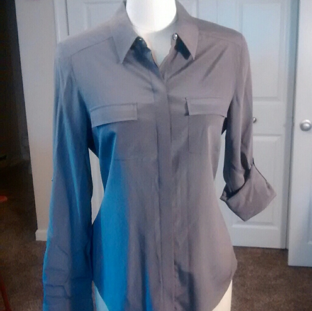 Size 6 button down silk shirt by Ann Taylor