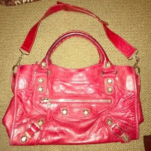 Balenciaga giant silver hardware city bag
