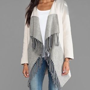 Fringed Blanket Jacket