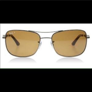 Ray Ban 3515 Gunmetal & Brown sunglasses