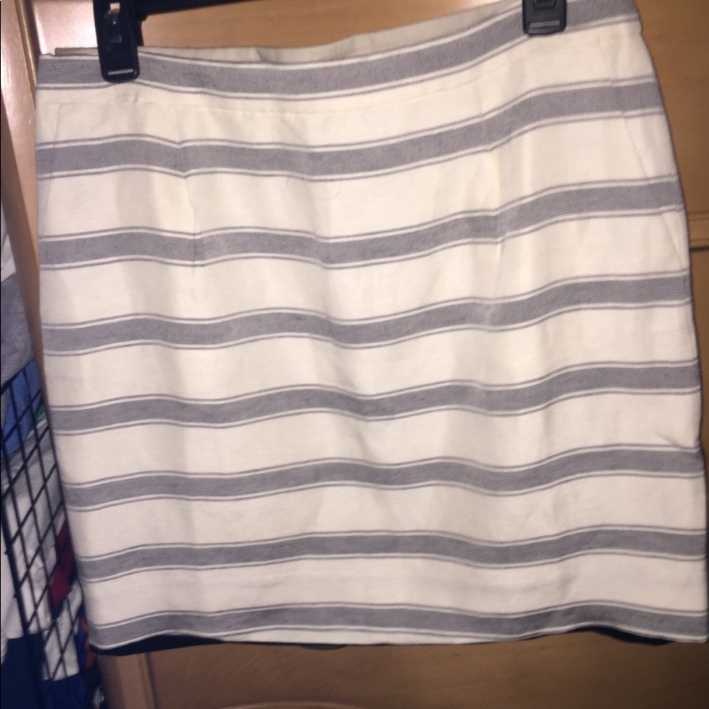 J crew striped short skirt