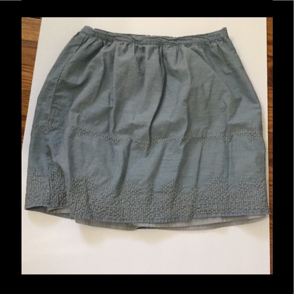 Buffalo skirt. Bluish green