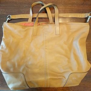 Tan Leather Coach Tote