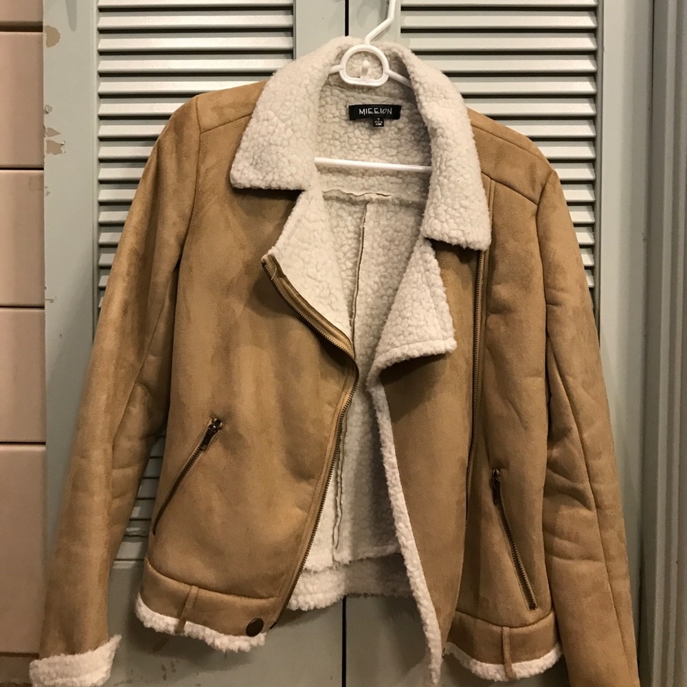 Faux suede jacket