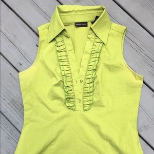 Collar stretch sleeveless shirt
