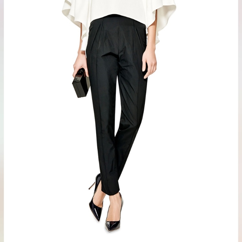 Black Slim-fit Cotton-faille Trousers