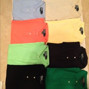 Lot of 8 Men's Polo Ralph Lauren Polo Shirts
