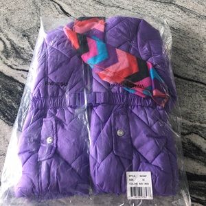 NWT girls puffer winter jacket with scarf