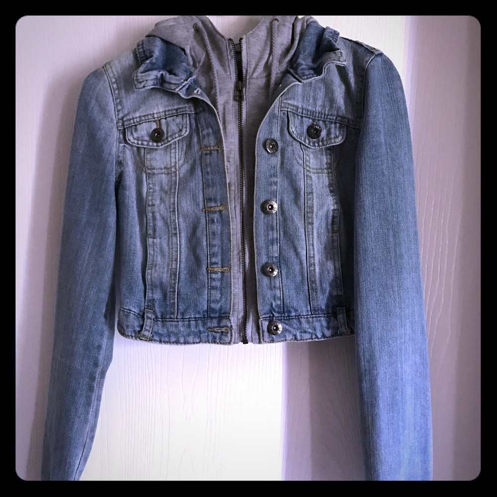 Charlotte Russe Denim Hooded Jacket