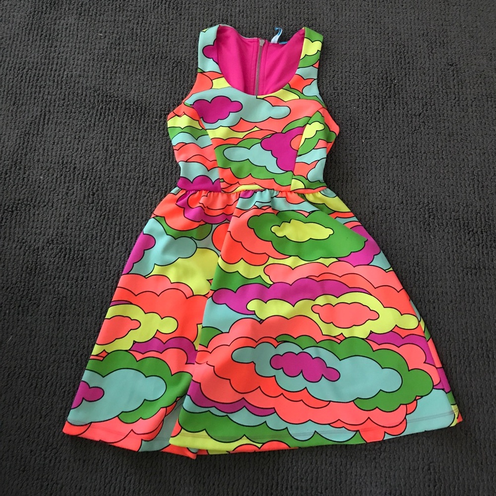 Neon skater dress