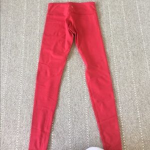 Red Lulu lemon workout pants Worn onceReversible