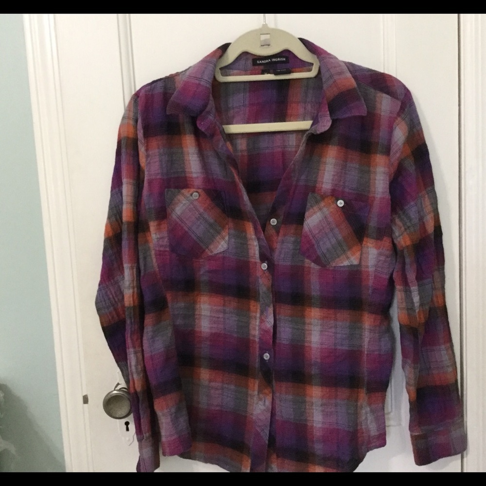 Plaid flannel shirt EUC