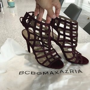 BCBG Maxazria Burgundy Caged Shoes