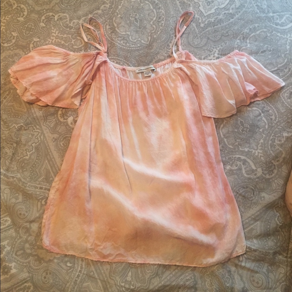 American eagle 🦅 pink tie-dye top