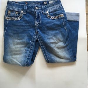 Miss Me signature cropped jeans