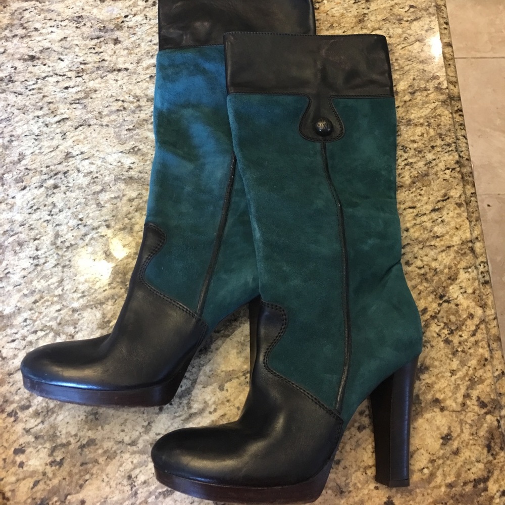 knee high suede miss sixty heel boots sz 11