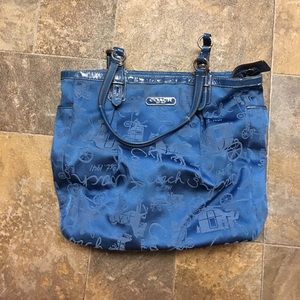 Blue coach purse