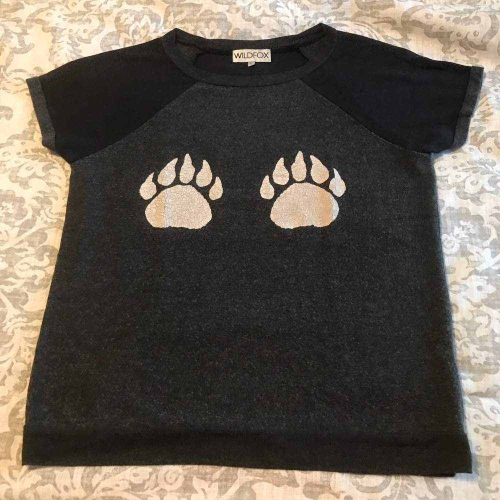 Wildfox bear paw short sleeve shirt