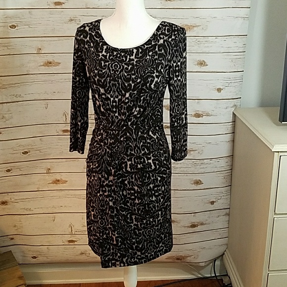 Max and Cleo Animal Print Long Sleeve Dress - Picture 3 of 4
