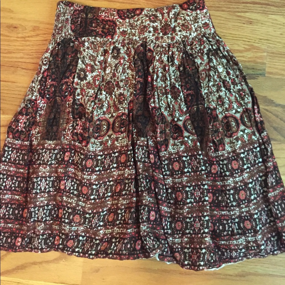 XS Fall-colored Flowy Skirt
