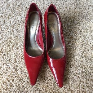 Women's red BCBG heels