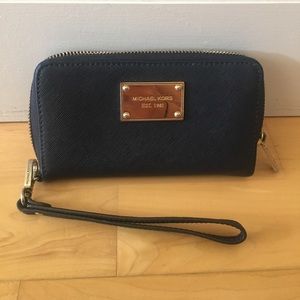 Michael Kors Navy Blue Wristlet