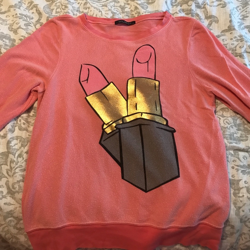 Lipstick long sleeve wildfox sweatshirt