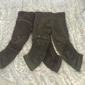 (2) Lululemon In the flow Crop size 2