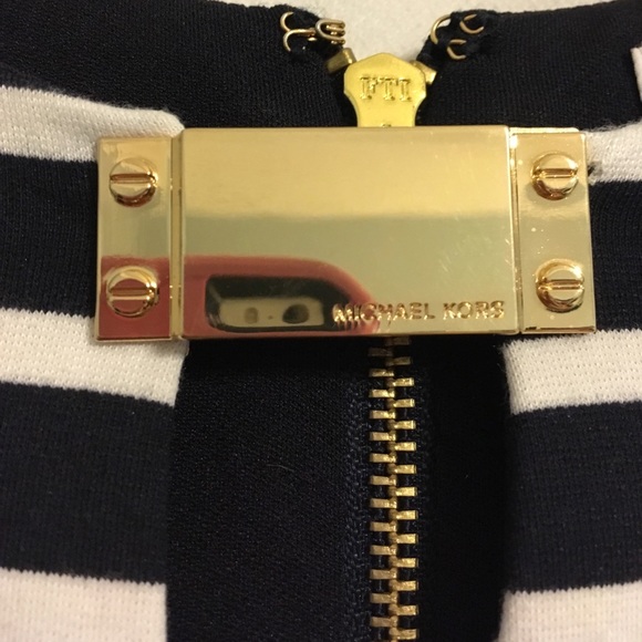 Michael kors navy and cream striped dress - Picture 4 of 5