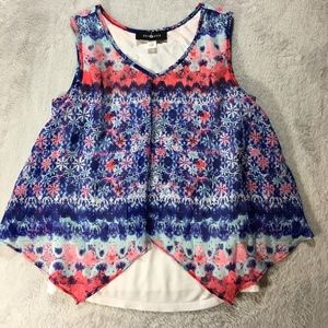 Amy Byer Girls Chiffon Layered Look Tank NWOT