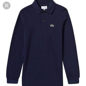 Lacoste long sleeve navy shirt