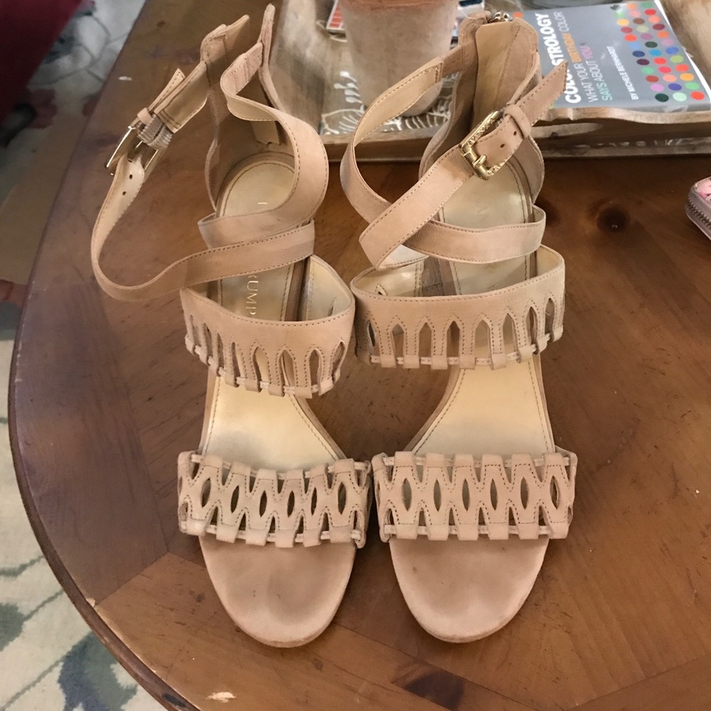 Ivanka Trump open-toed strappy pumps