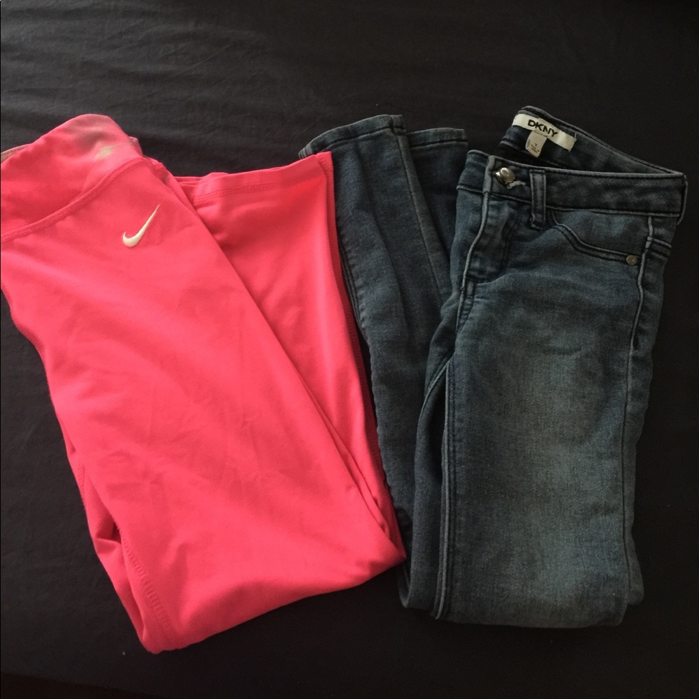 Nike dri-fit and Dkny skinny jeans bundle