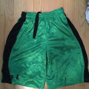 Green under armour shorts