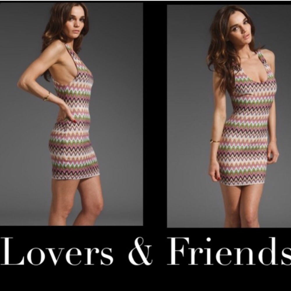 Lovers + Friends Chevron Mini Dress