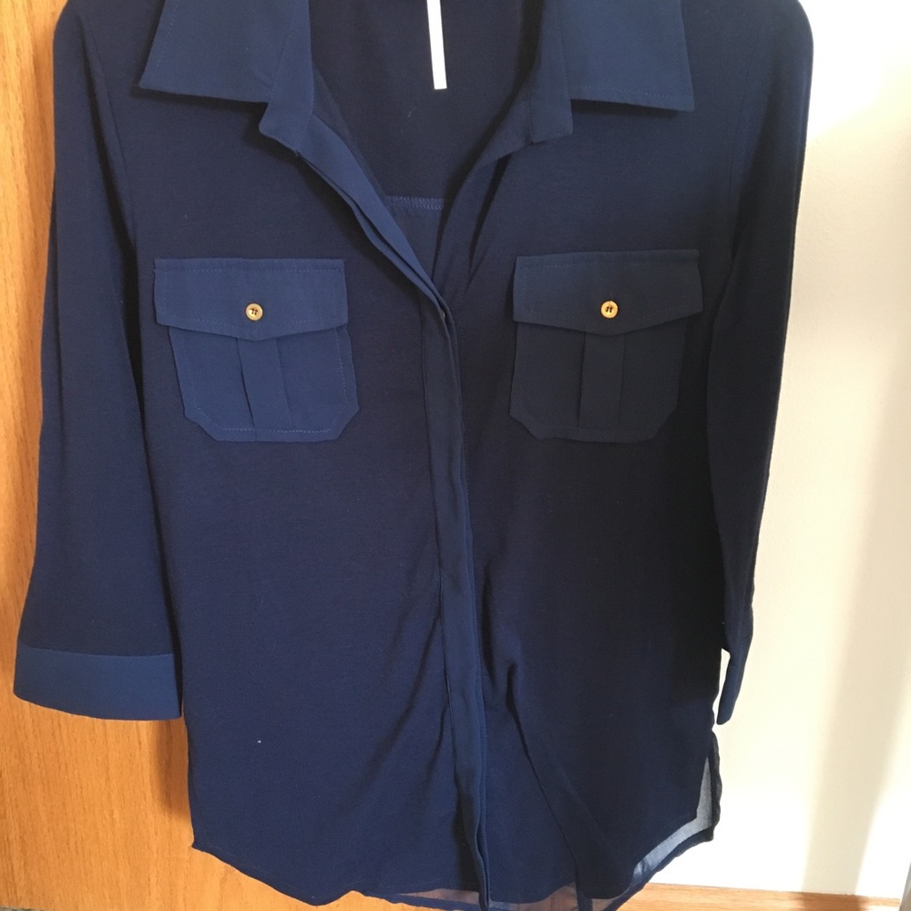 Formal blue button up