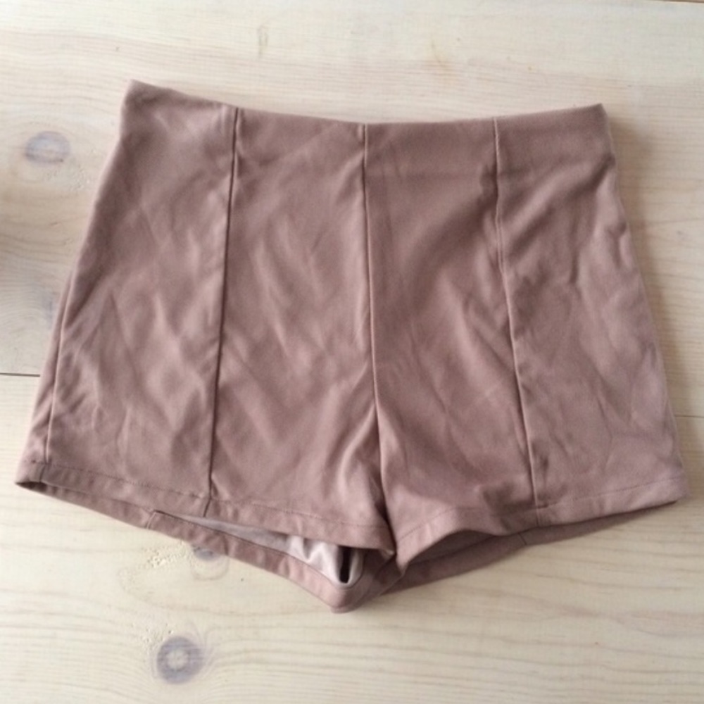 Pale Pink High Waist Shorts