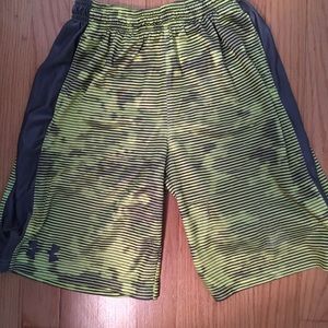 Yellow under armour shorts
