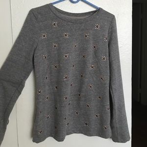 Studded grey sweater