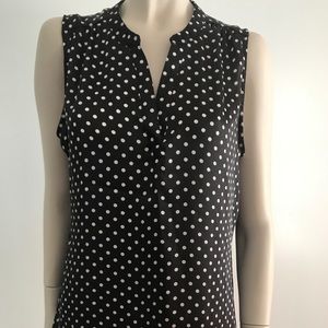 Sleeveless tunic polka dot