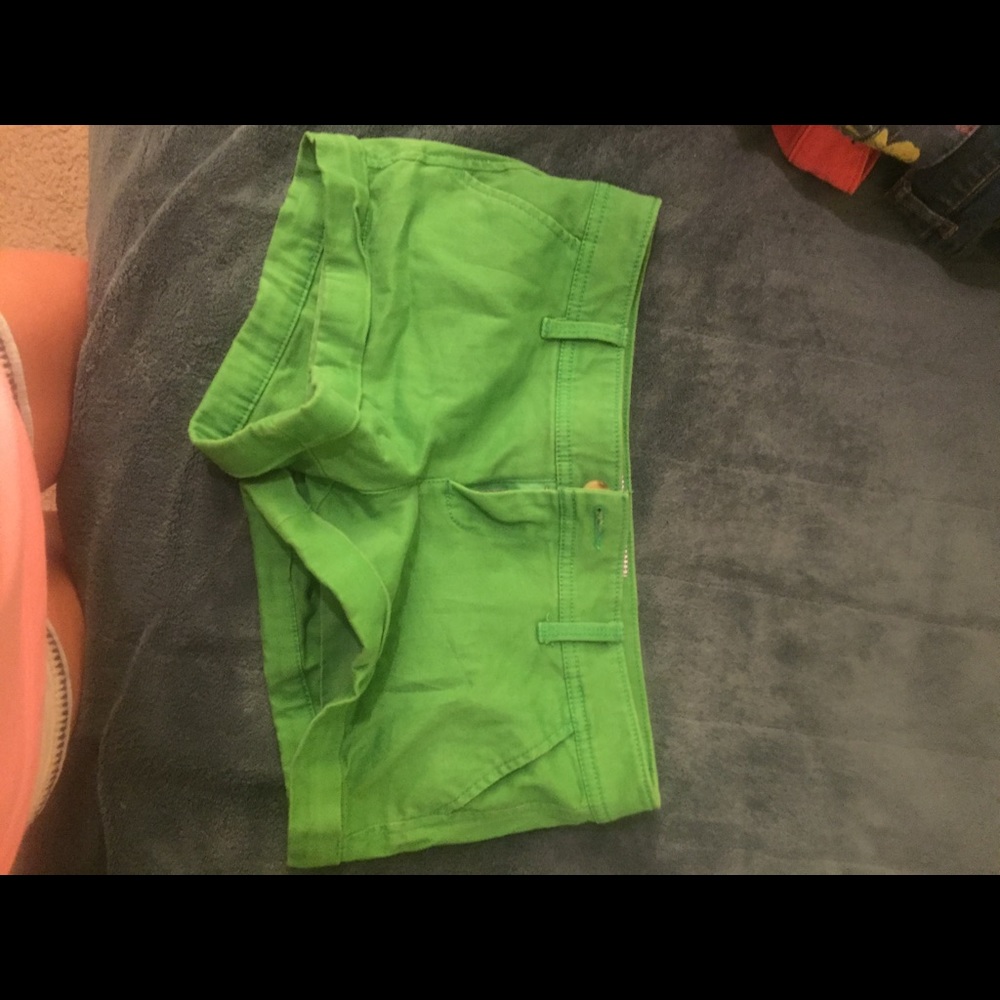 Abercrombie green booty shorts